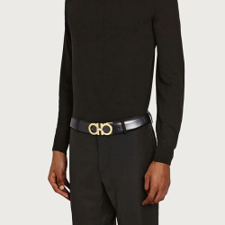 salvatore ferragamo ceintures Ceinture Matières: Cuir glacé -Couleu...