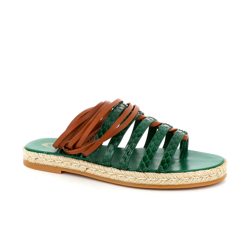 tod's sandales Sandales NP Raphia Détails : Imprimé animal  -Semell...