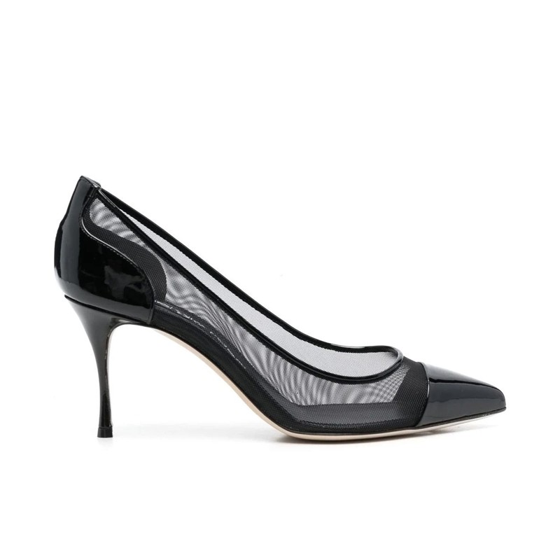 sergio rossi escarpins Escarpins Godiva Tulle Semelles: Cuir -Talon...