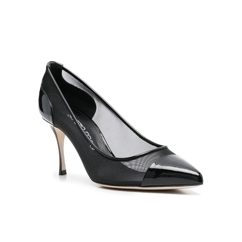 sergio rossi escarpins Escarpins Godiva Tulle Semelles: Cuir -Talon...