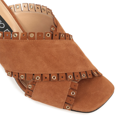 sergio rossi sandales Mules Sabots Détails : Franges -Détails : Mul...