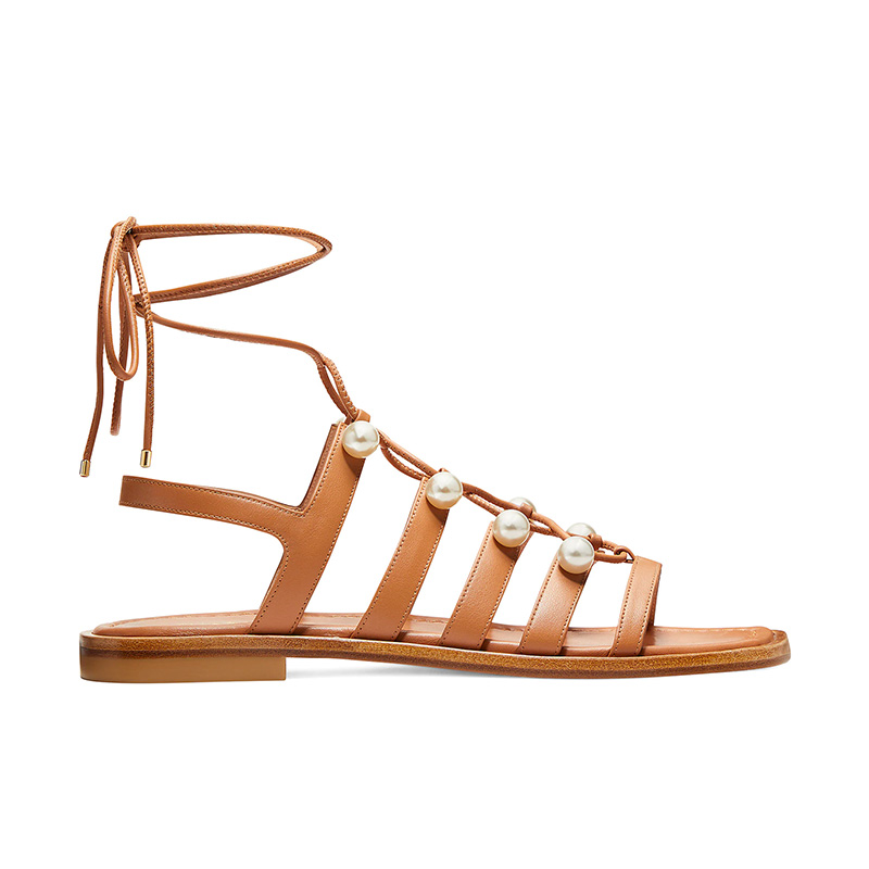 stuart weitzman sandales Sandales Goldie Lace-up Détails : Bijoux -...