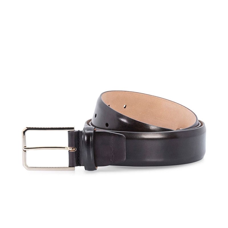 santoni ceintures Ceinture One Matières: Cuir -Couleurs: Marro