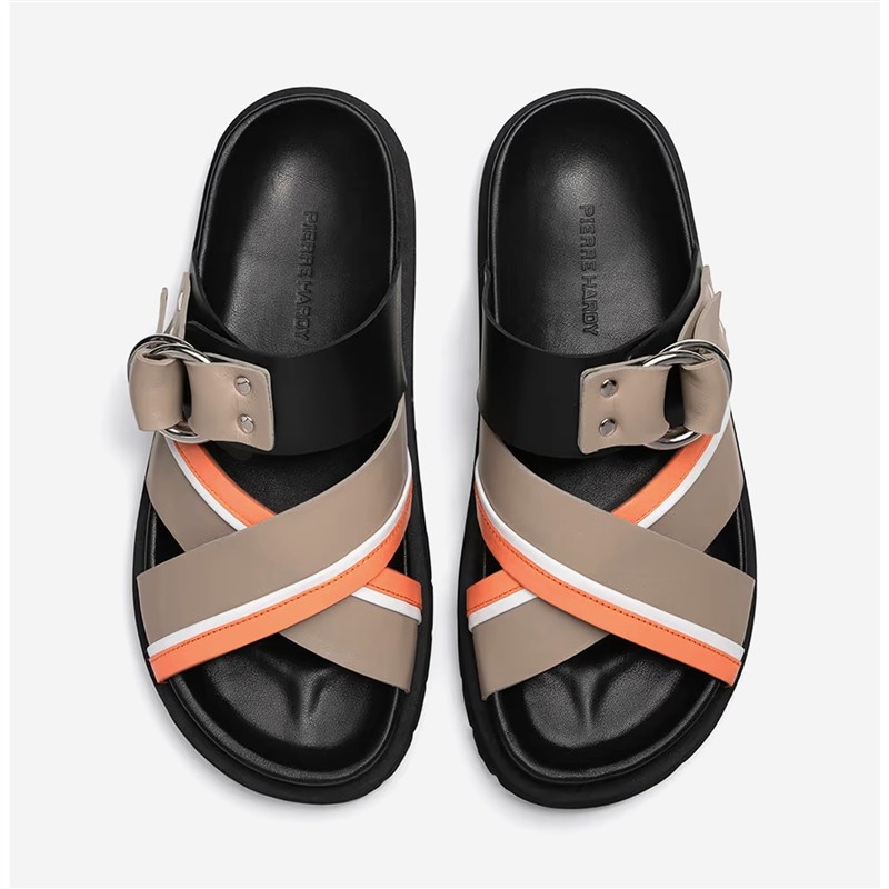 pierre hardy sandales Mules Cross Rider Détails : Mules -Semelles: ...