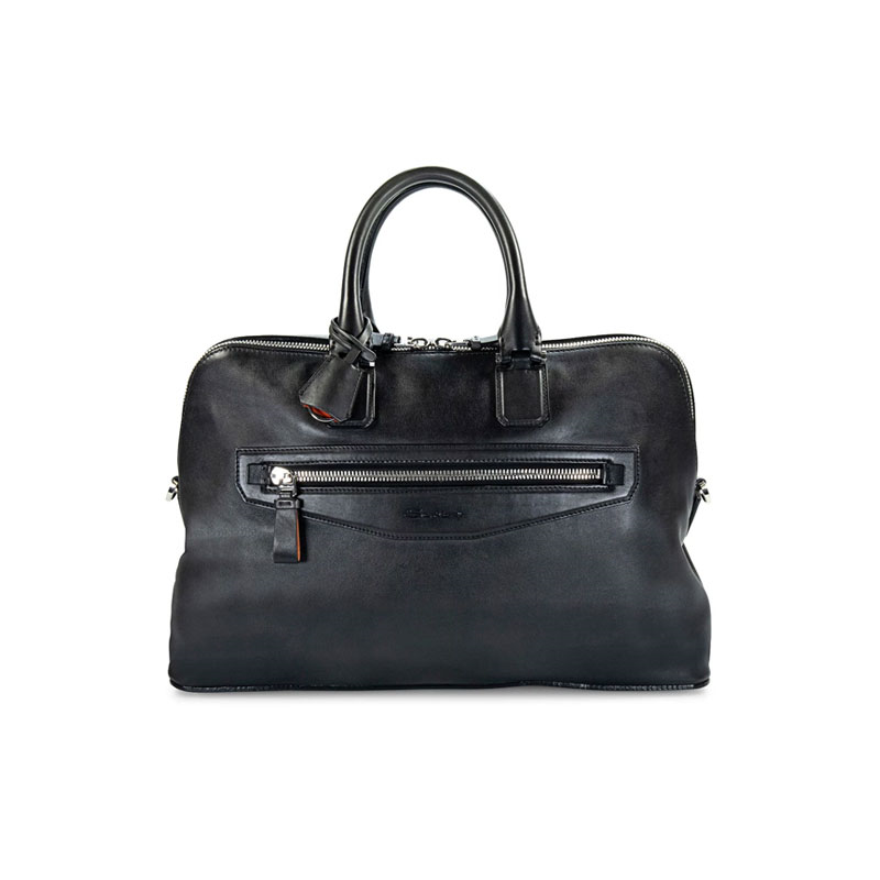 santoni sacoches Sacoche Détails : Zip -Matières: Cuir -Couleurs: Noi
