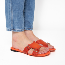 santoni sandales Mules Paloma Flat Détails : Mules -Semelles: Cuir ...