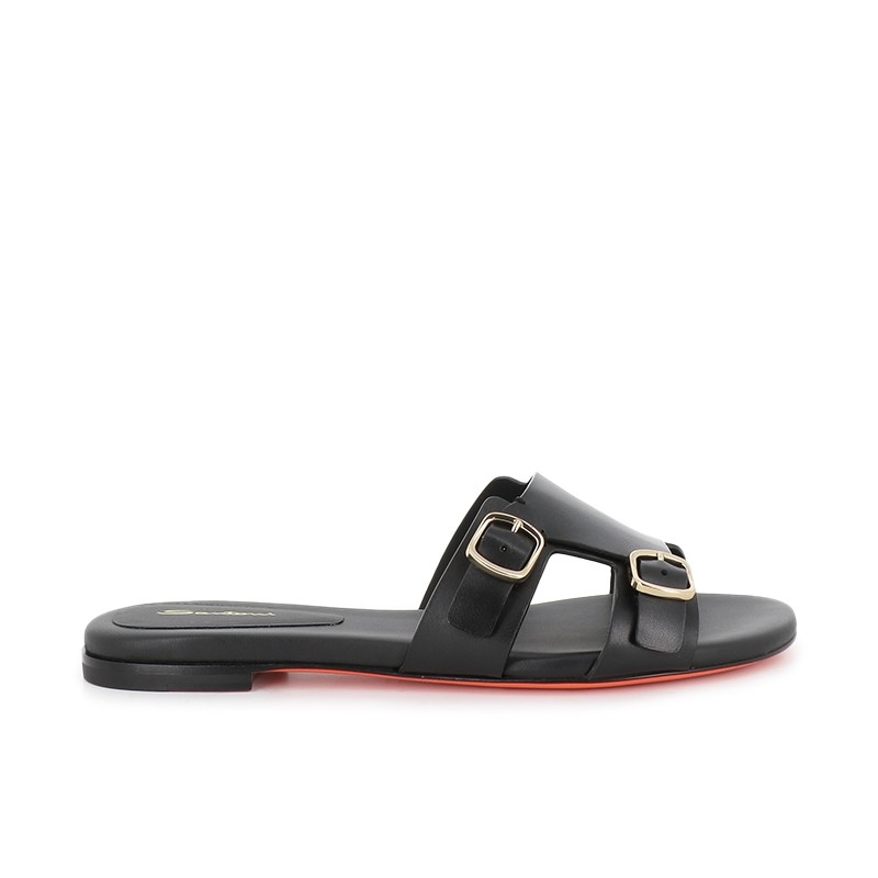 santoni sandales Mules Paloma Flat Détails : Mules -Semelles: Cuir ...
