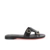 S1F PALOMA FLAT - CUIR - NOIR ET