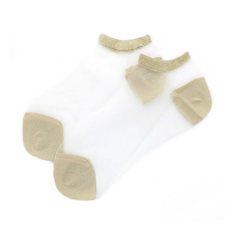 doré doré chaussettes Chaussettes pailletées Matières: Tissu -Matiè...