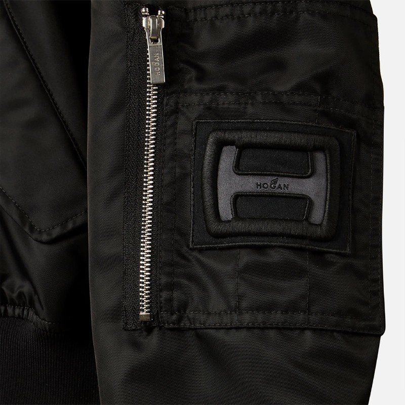 hogan veste et blouson Bomber Matières: Tissu -Couleurs: Noi hogan veste et blouson Bomber Matières: Tissu -Couleurs: Noi