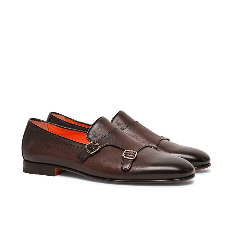 santoni chaussures à boucles Double-Boucles carlos lisse Semelles: ...