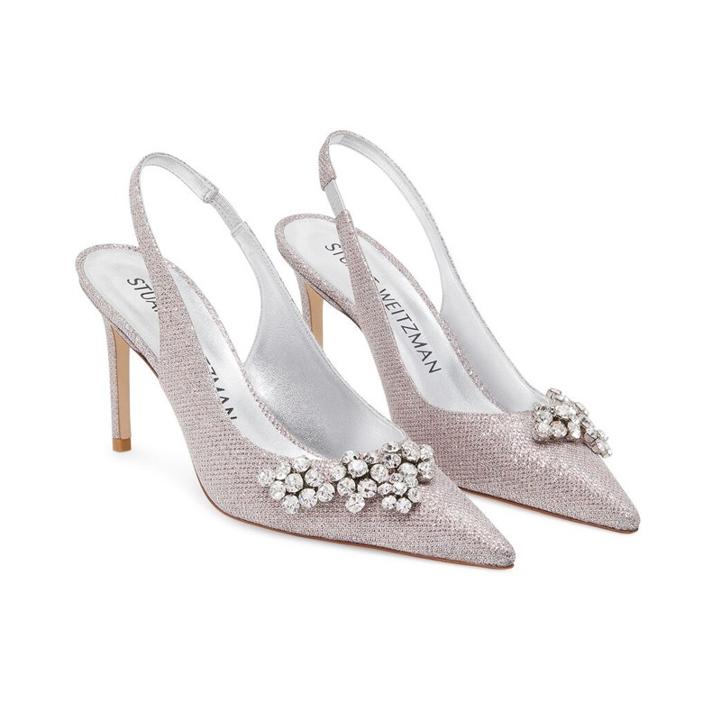 stuart weitzman escarpins Escarpins Slingback Crystal Détails : Bij...