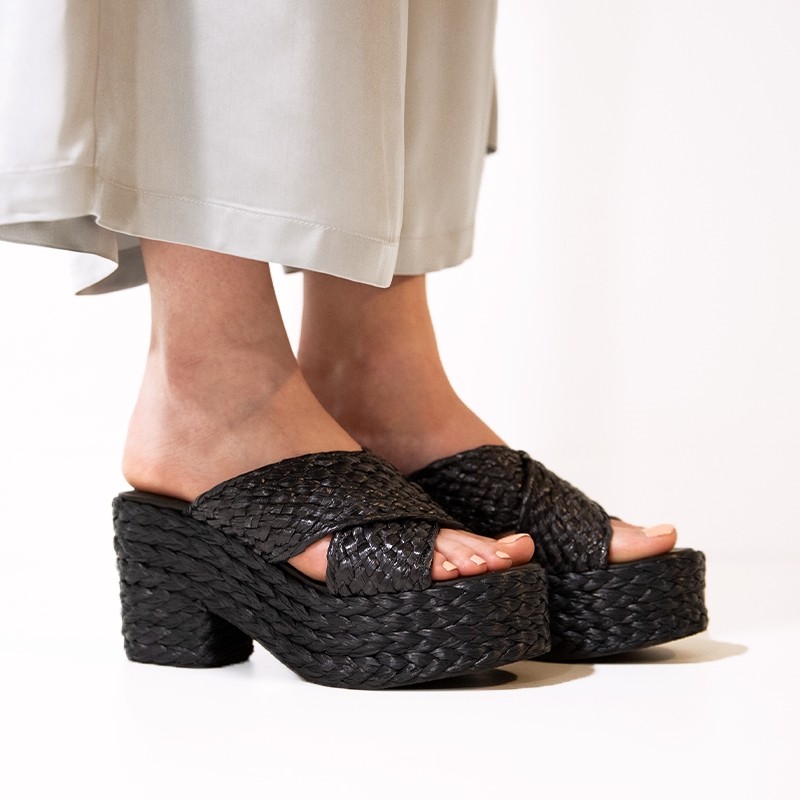 sergio rossi sandales Compensés Sabot Détails : Mules -Détails : Tr...