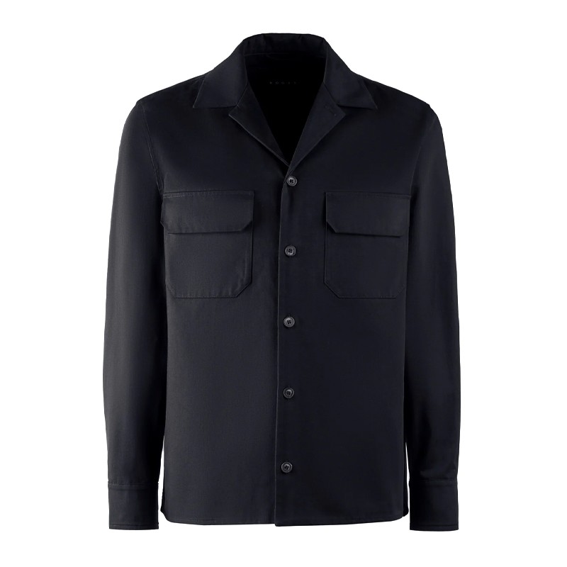 hogan manteaux & vestes Chemise Over Matières: Coton -Couleurs: Ble