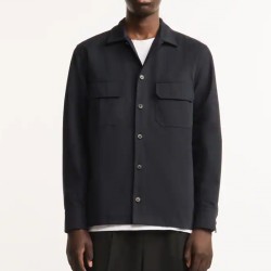 hogan manteaux & vestes Chemise Over Matières: Coton -Couleurs: Ble
