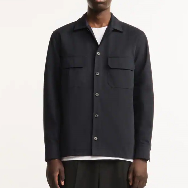 hogan manteaux & vestes Chemise Over Matières: Coton -Couleurs: Ble