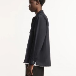 hogan manteaux & vestes Chemise Over Matières: Coton -Couleurs: Ble