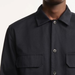 hogan manteaux & vestes Chemise Over Matières: Coton -Couleurs: Ble