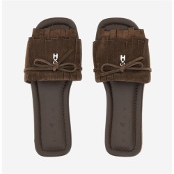 hogan sandales Mules H685 Détails : Bijoux -Détails : Franges -Déta...
