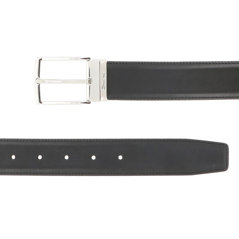 santoni ceintures Ceinture Réglable Matières: Cuir -Couleurs: Gri