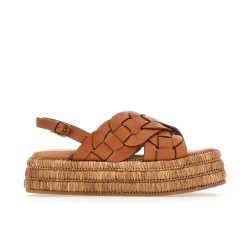 Sandales Compensées Tressées