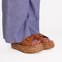 Sandales Compensées Tressées