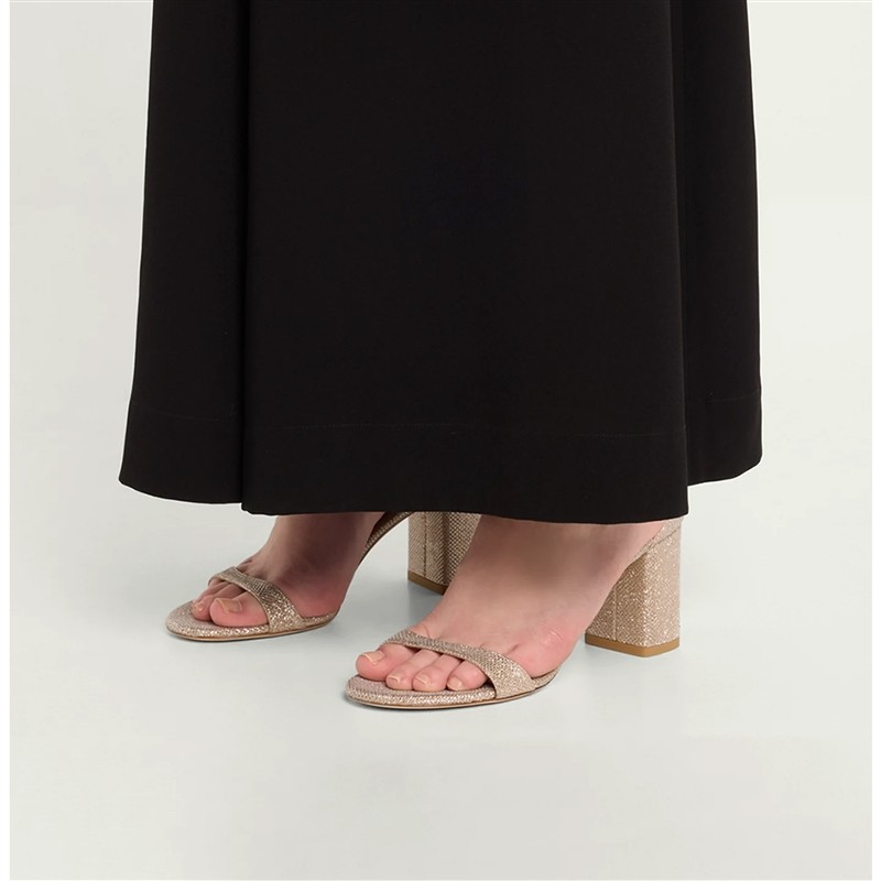stuart weitzman sandales Sandales Nudist Block Semelles: Cuir -Talo...