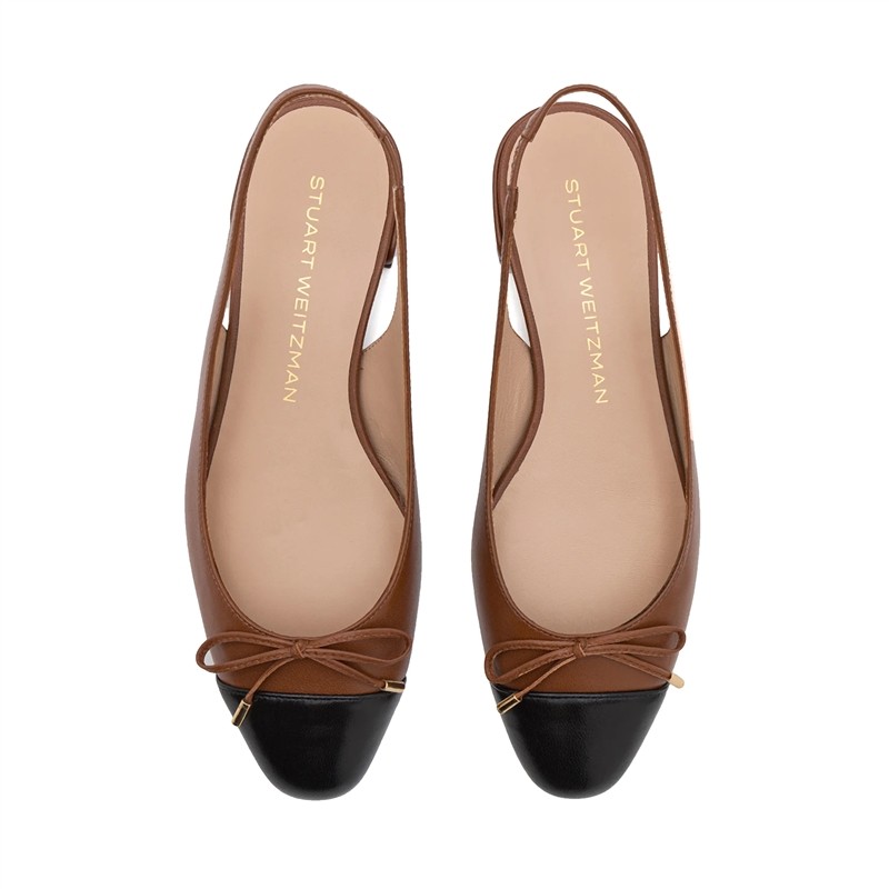 stuart weitzman ballerines Slingbacks flat sleekbow Semelles: Gomme...