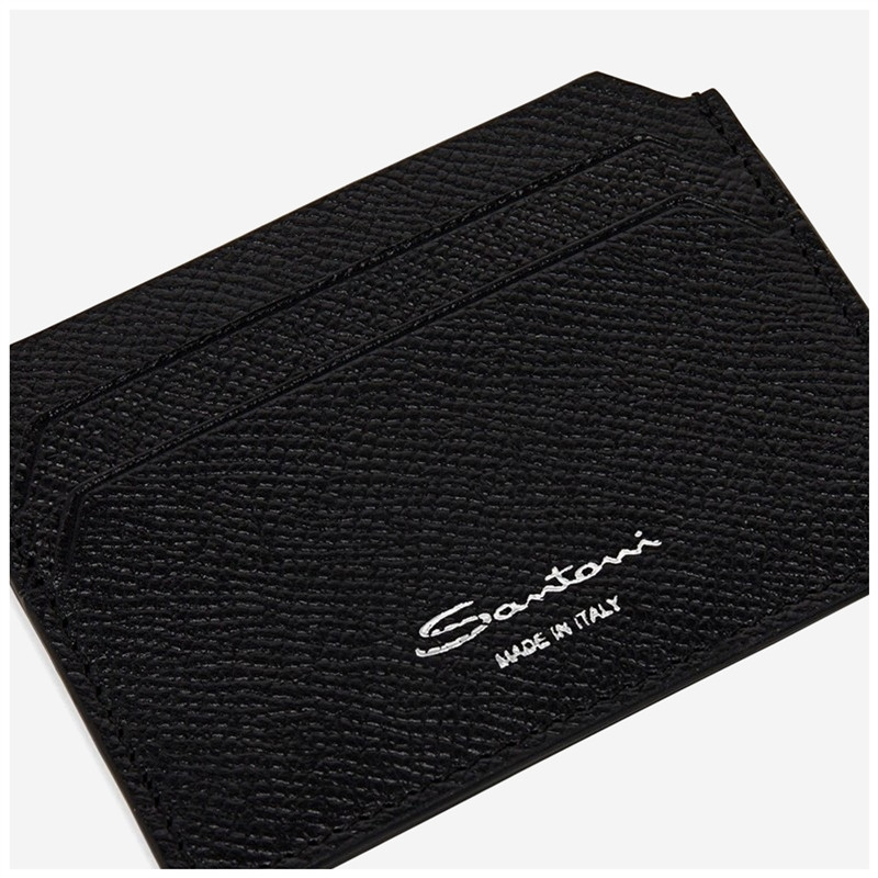 santoni porte-cartes Porte-Cartes Matières: Cuir -Couleurs: Noi
