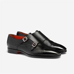 santoni chaussures à boucles Double-boucles 19027 Semelles: Cuir -M...