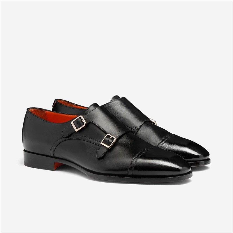 santoni chaussures à boucles Double-boucles 19027 Semelles: Cuir -M...