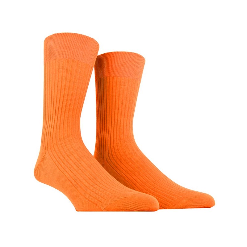 doré doré chaussettes Chaussettes côtelées Couleurs: Orang