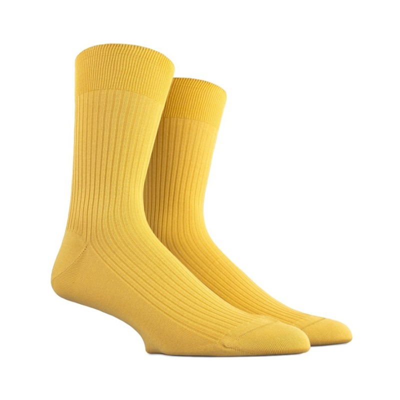 doré doré chaussettes Chaussettes côtelées Couleurs: Jaun