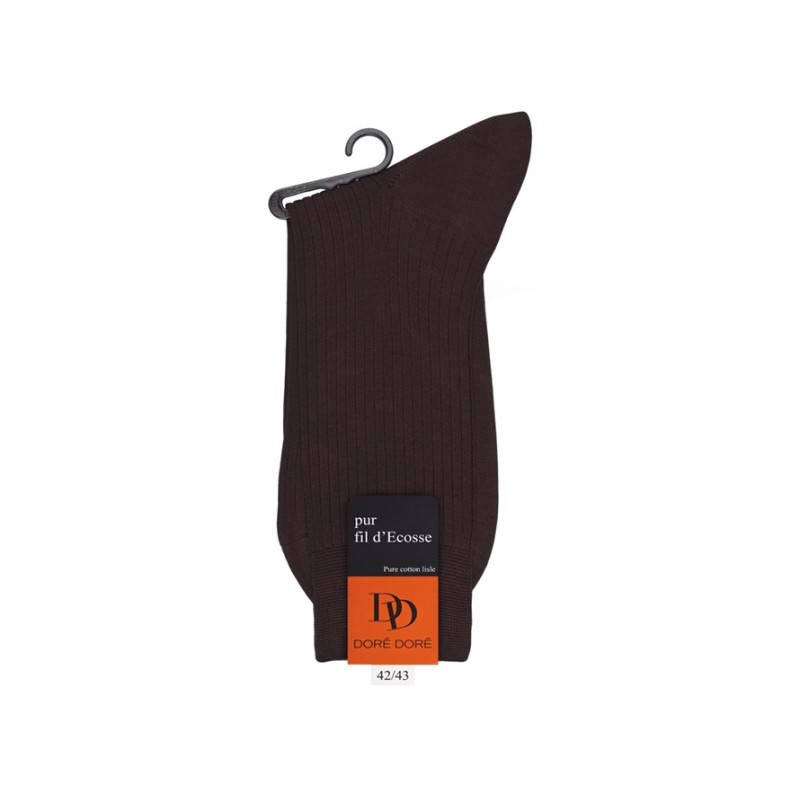doré doré chaussettes Chaussettes côtelées Couleurs: Marro