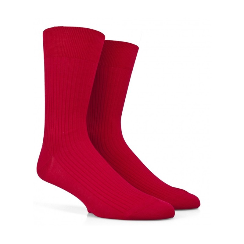 doré doré chaussettes Chaussettes côtelées Couleurs: Roug