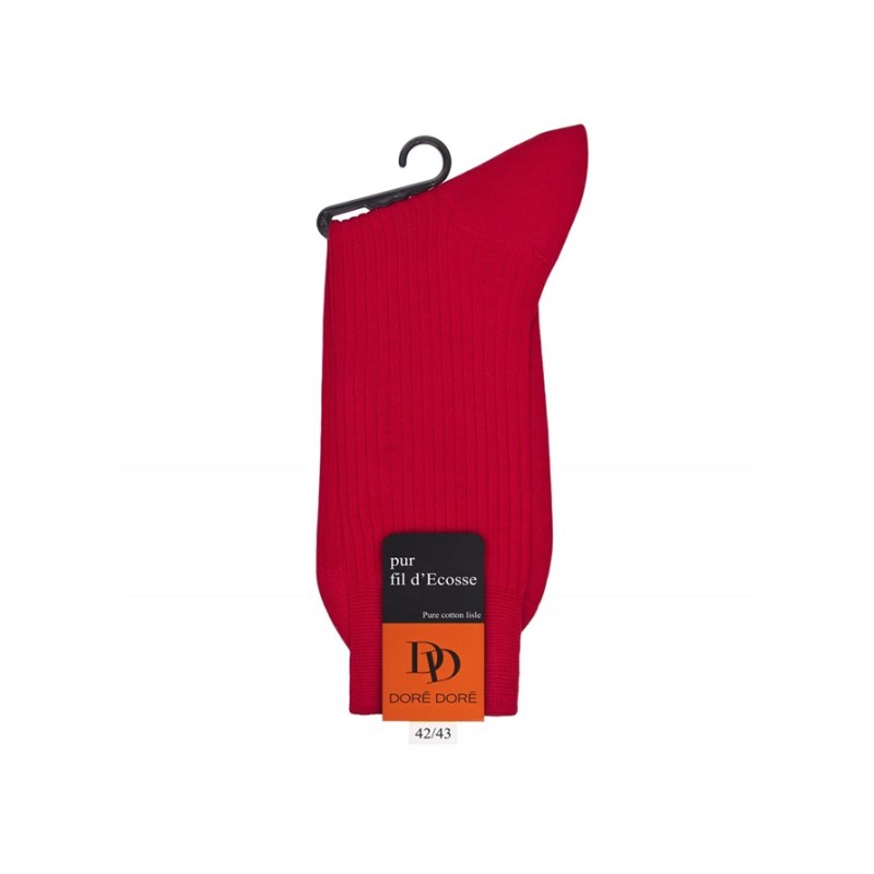 doré doré chaussettes Chaussettes côtelées Couleurs: Roug