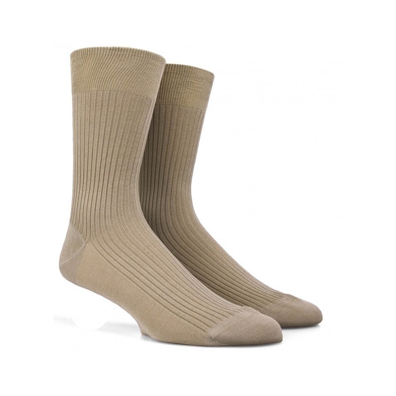 doré doré chaussettes Chaussettes côtelées Couleurs: Beig