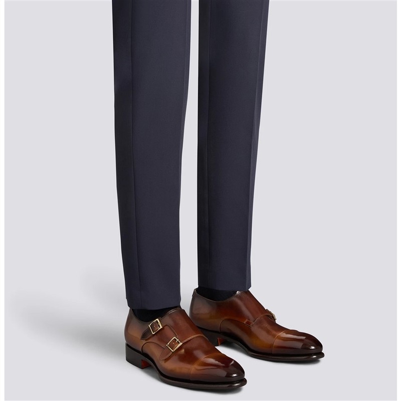 santoni chaussures à boucles Double-boucles Carter Semelles: Cuir -...