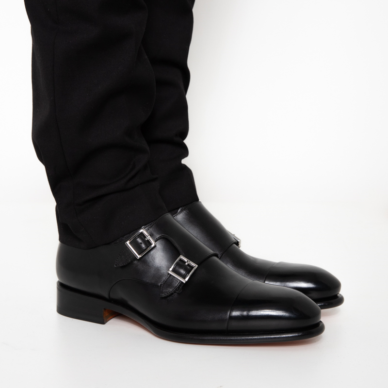 santoni chaussures à boucles Double-boucles Carter Semelles: Cuir -... santoni chaussures à boucles Double-boucles Carter Semelles: Cuir -...